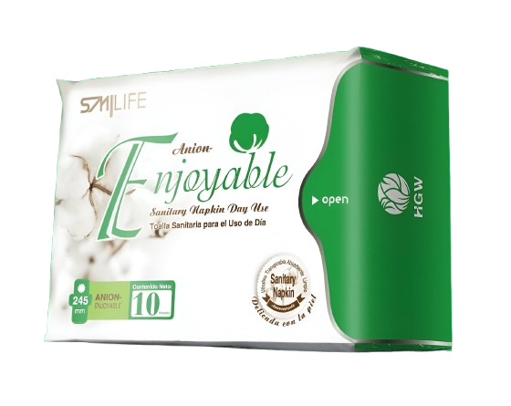 Toallas Higienicas Dia con Turmalina y Aniones de HGW 10 Und