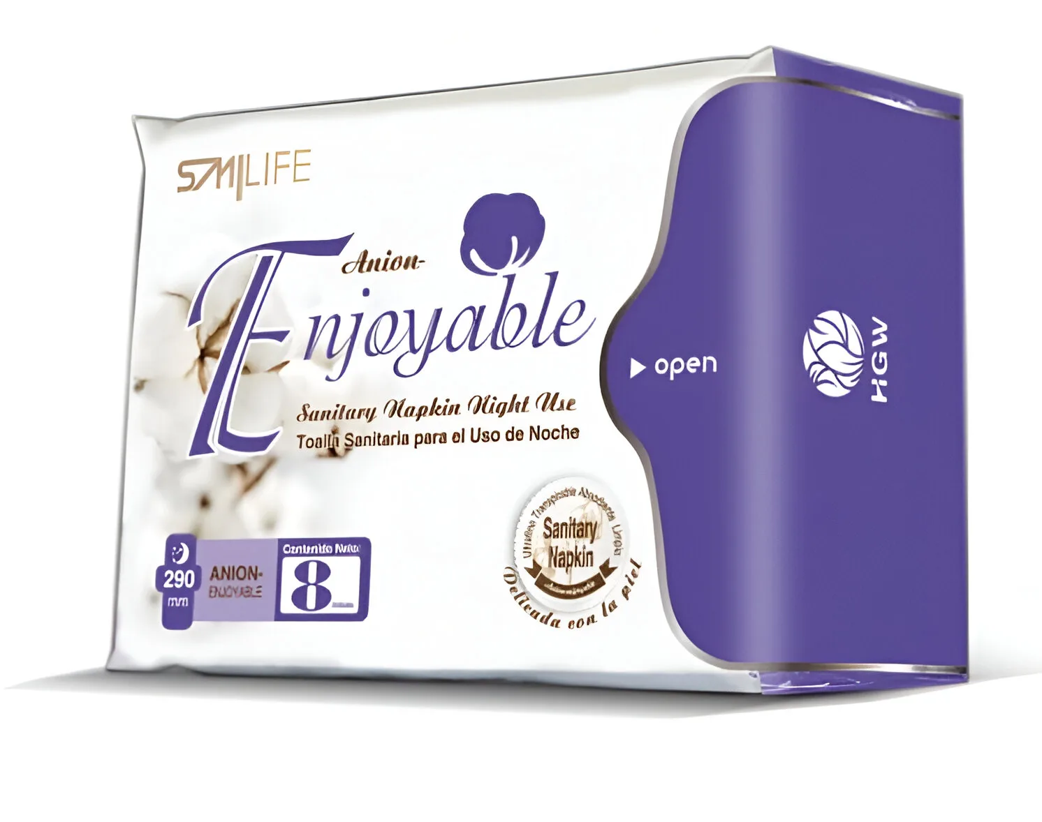 Toallas Higienicas Noche con Turmalina y Aniones de HGW