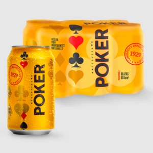 Cerveza Poker Normal Lata X6