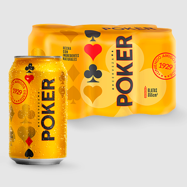 Cerveza Poker Normal Lata X6