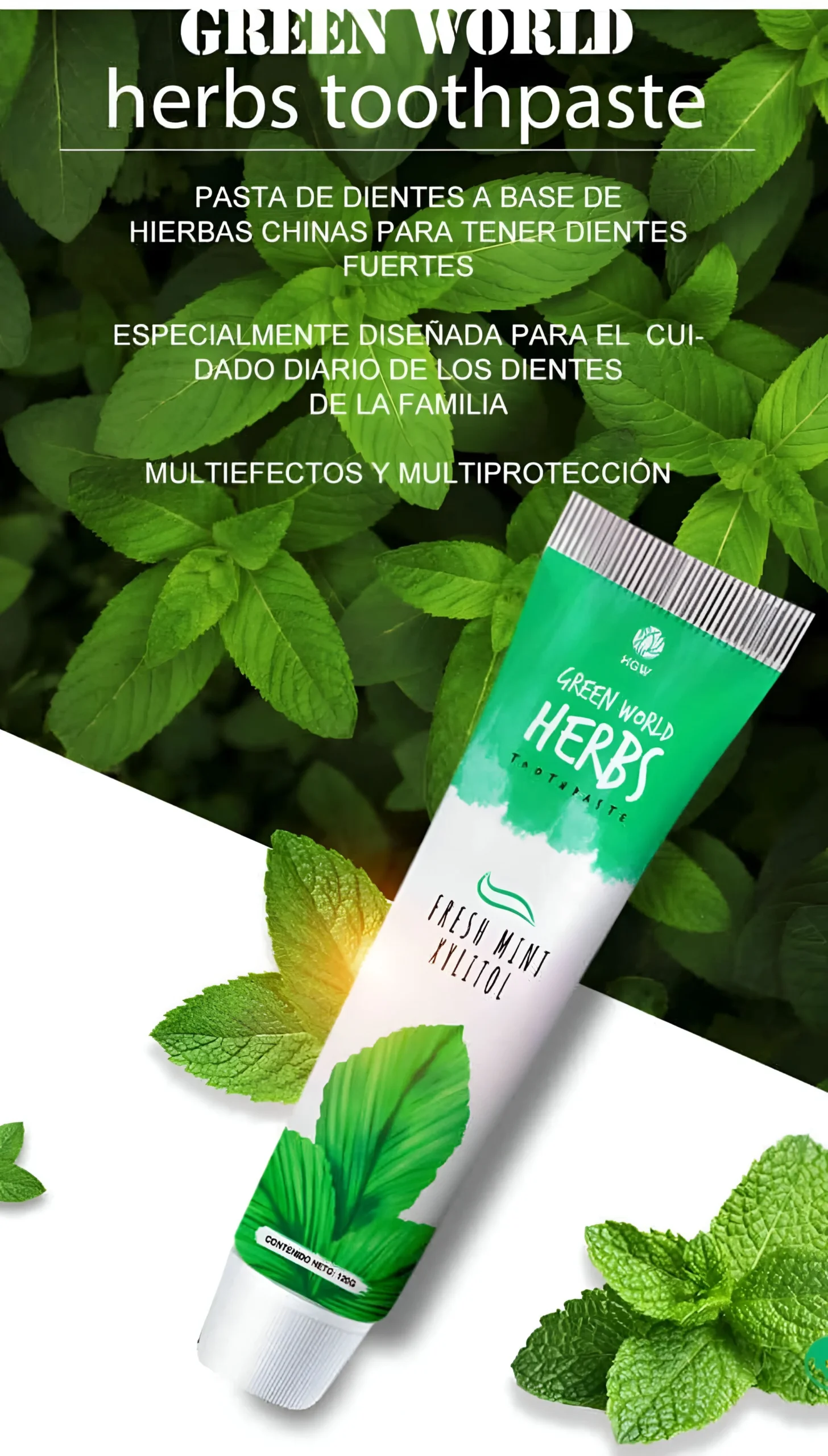 Crema Dental Green World Herbs 120 Gm - Image 2