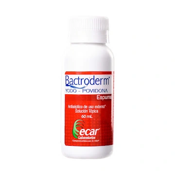 Yodo Bactroderm Espuma 60ml (Rojo)